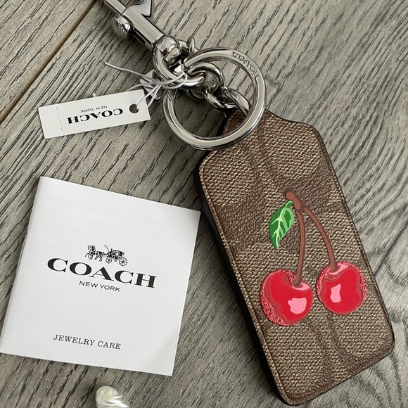 Coach Accessories - NEW Coach New York Leather Keychain Keyring